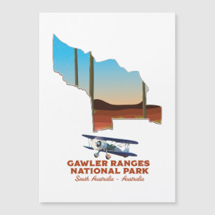 mapa de pôster de viagem das gawler ranges