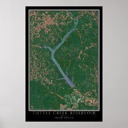 Mapa de Poster por Satélite do Kansas Reservatório