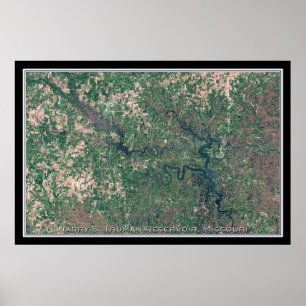 Mapa de Poster por Satélite do Lago Harry Truman M