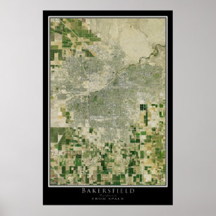 Mapa de Poster por Satélite para Bakersfield Calif