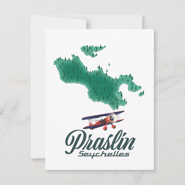 Mapa de Praslin Seychelles (Frente)
