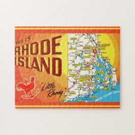 Mapa de Rhode Island 11 x 14 Quebra-cabeça