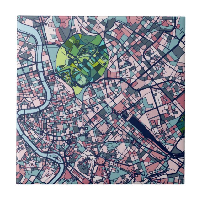 Mapa de Roma Italia (Frente)