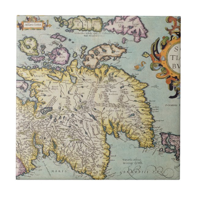 Mapa de Scotland | Miliaria Scotia (Frente)