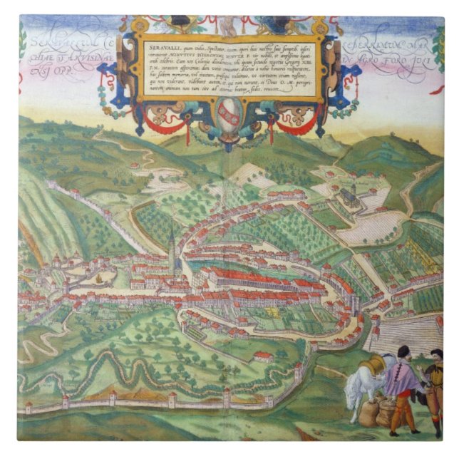 Mapa de Serravalle, 'de Civitates Orbis Terrarum (Frente)