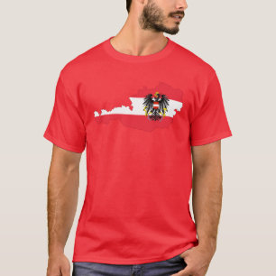Mapa de Sinalizador da Áustria - Camisa T