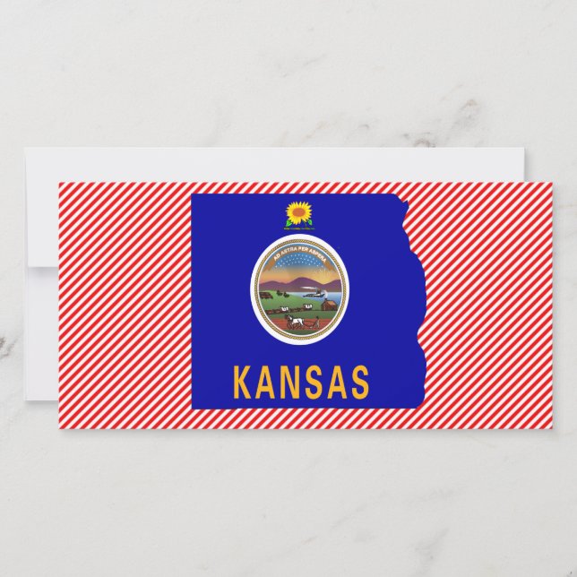 Mapa de Sinalizador do Kansas (Frente)