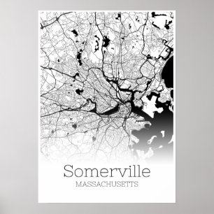 Mapa de Somerville - Massachusetts - Poster do Map