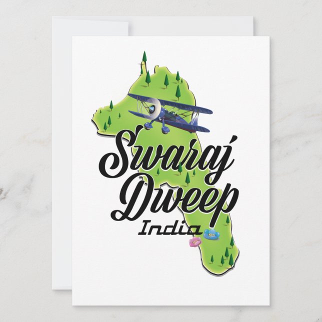 Mapa de Swaraj Dweep Índia (Frente)