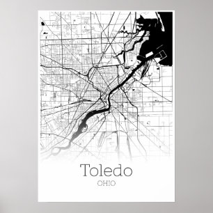 Mapa de Toledo - Ohio - poster do mapa da cidade