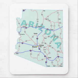 Mapa de um estado a outro Mousepad da arizona