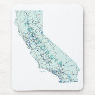Mapa de um estado a outro Mousepad de Califórnia