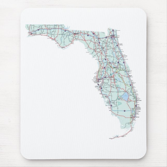Mapa de um estado a outro Mousepad de Florida (Frente)