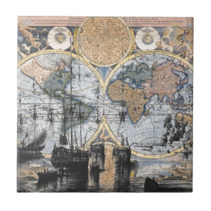 Mapa de Velho Mundo - para fora ao mar