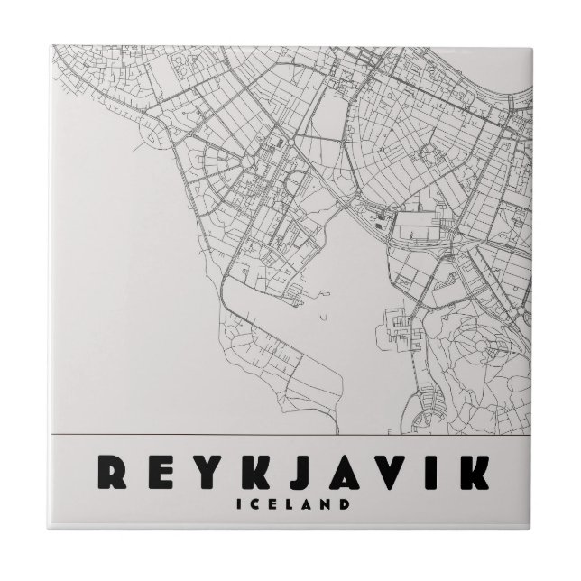 Mapa de Viagem Antigo de Reykjavik Islândia (Frente)