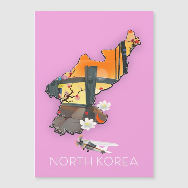 Mapa de viagem da Coreia do Norte (Frente)