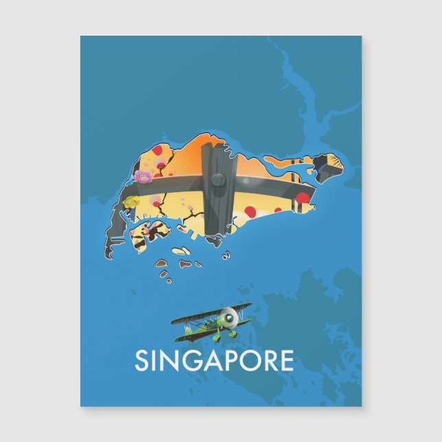 mapa de viagem de Singapura (Frente)