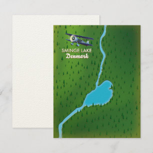 Mapa de viagem do Lago Sminge Dinamarca