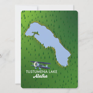 Mapa de viagem do Lago Tustumena