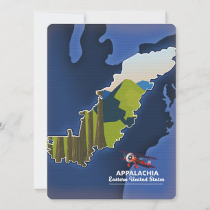 mapa de viagem dos Estados Unidos orientais Appala