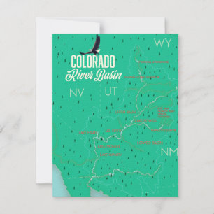 Mapa de vintage do Rio Colorado