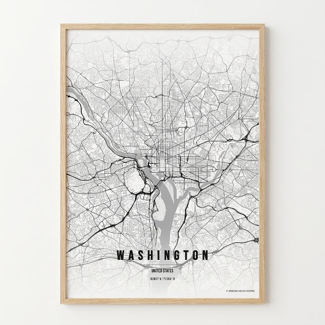 Mapa de Washington D.C. Impressão de Cartaz da Cid (Criador carregado)