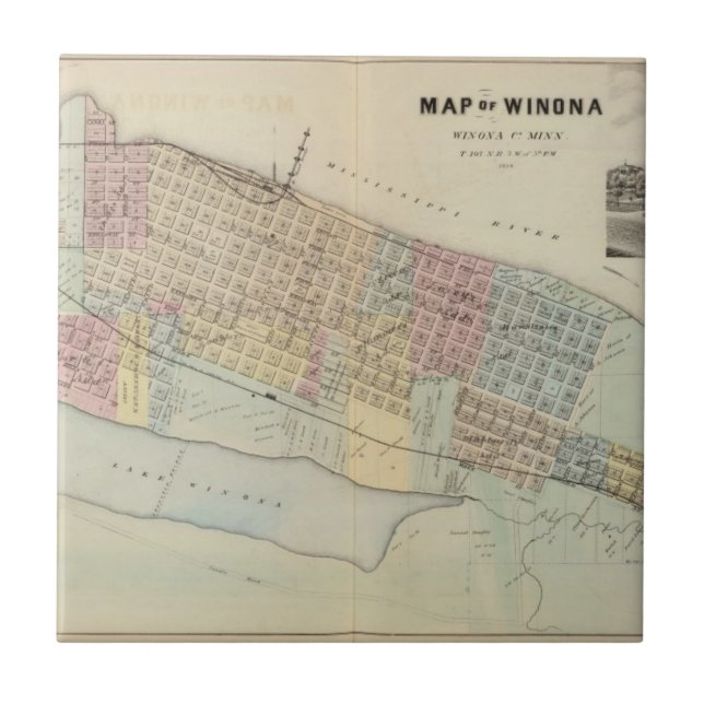 Mapa de Winona, Minnesota (Frente)