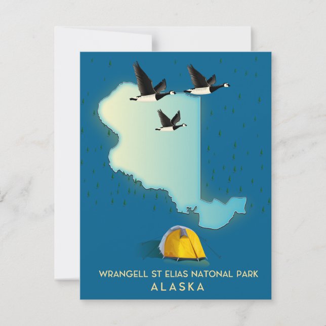 mapa de wrangell st elias Alasca (Frente)