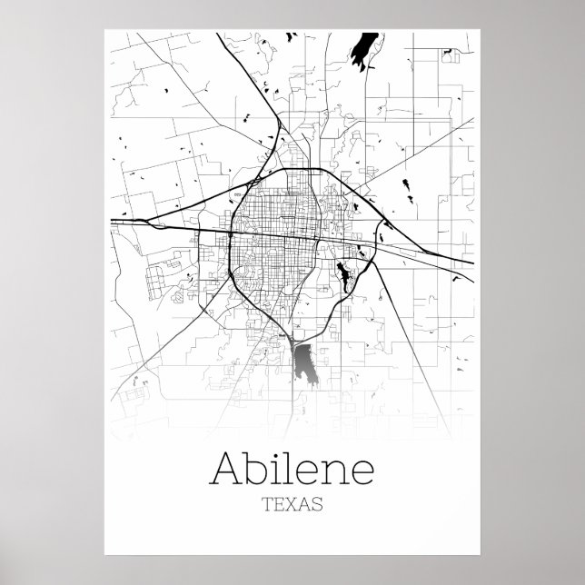 Mapa do Abilene - Texas - Poster do mapa da cidade (Frente)