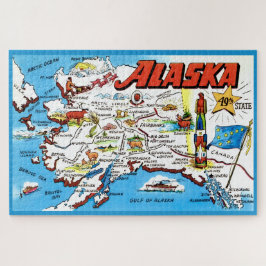 Mapa do Alasca 20x30 Quebra-Cabeça