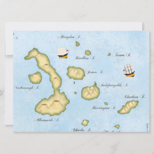 Mapa do Arquipélago de Galápagos Ilhas Tropicais P