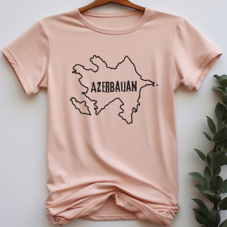 Mapa do Azerbaijão Camisa do Azerbaijão