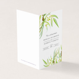 Mapa do calendário dos detalhes do casamento verde