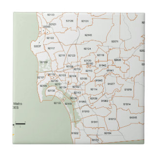 Mapa do código postal de San Diego