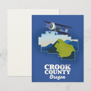 Mapa do Condado de Crook Oregon