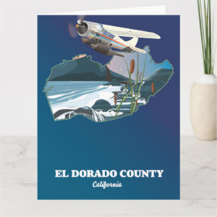 Mapa do Condado de El Dorado Califórnia Cartão Pos