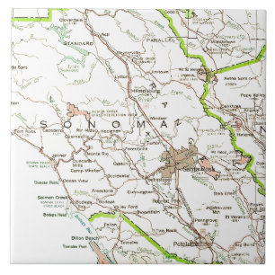 Mapa do Condado de Sonoma CA