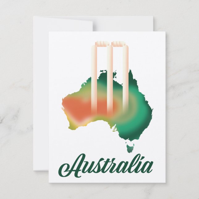 Mapa do críquete da Austrália. (Frente)
