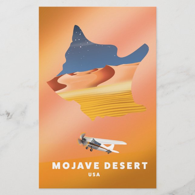 Mapa do Deserto de Mojave nos EUA (Frente)