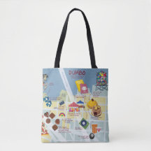 Mapa do Dumbo Brooklyn New York Tote Bag
