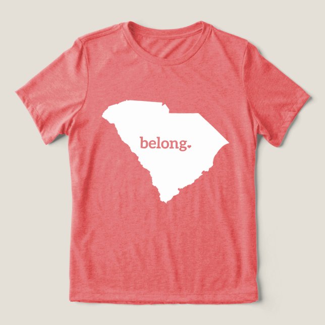Mapa do Estado da Carolina do Sul Belong (Design frontal)