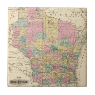 Mapa do estado de Wisconsin