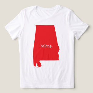 Mapa do Estado do Alabama Belong
