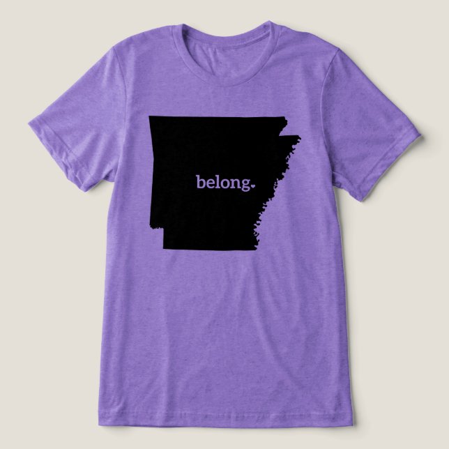 Mapa do Estado do Arkansas Belong (Design frontal)