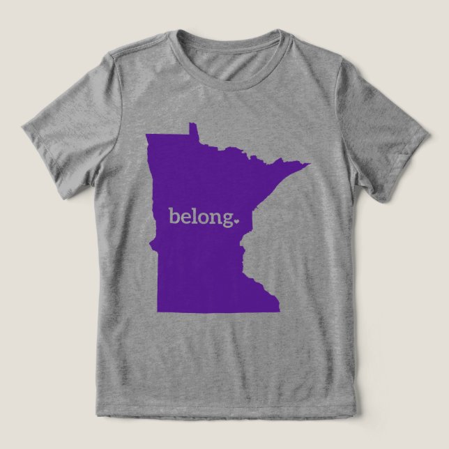 Mapa do Estado do Minnesota Belong (Design frontal)