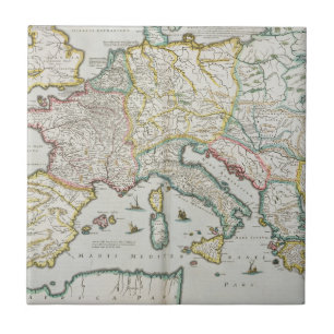 Mapa do império de Charlemagne