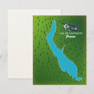 Mapa do Lac de Castillon França
