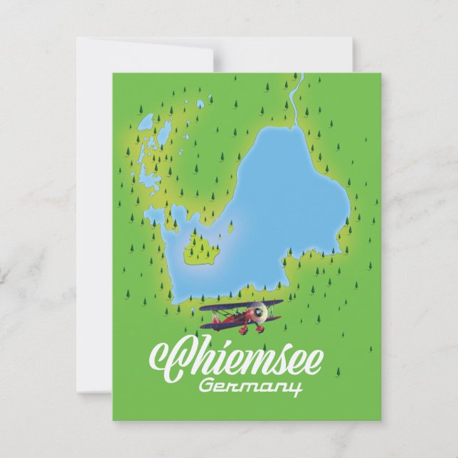 mapa do lago Chiemsee Alemanha (Frente)