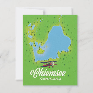 mapa do lago Chiemsee Alemanha