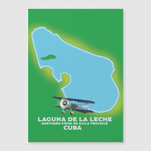 Mapa do lago de Laguna de la Leche em Cuba